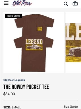 Old Row The Rowdy Pocket Tee - Brown